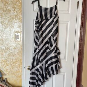 Striped Black and White Women's Dress